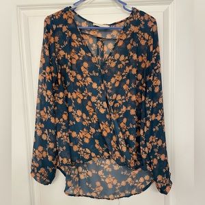 Lush Sheer Floral Blouse